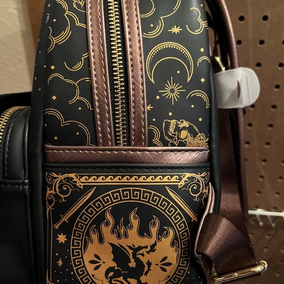Loungefly Black and Gold Celestial Dragon Eye Mini Backpack - Picture 3 of 4
